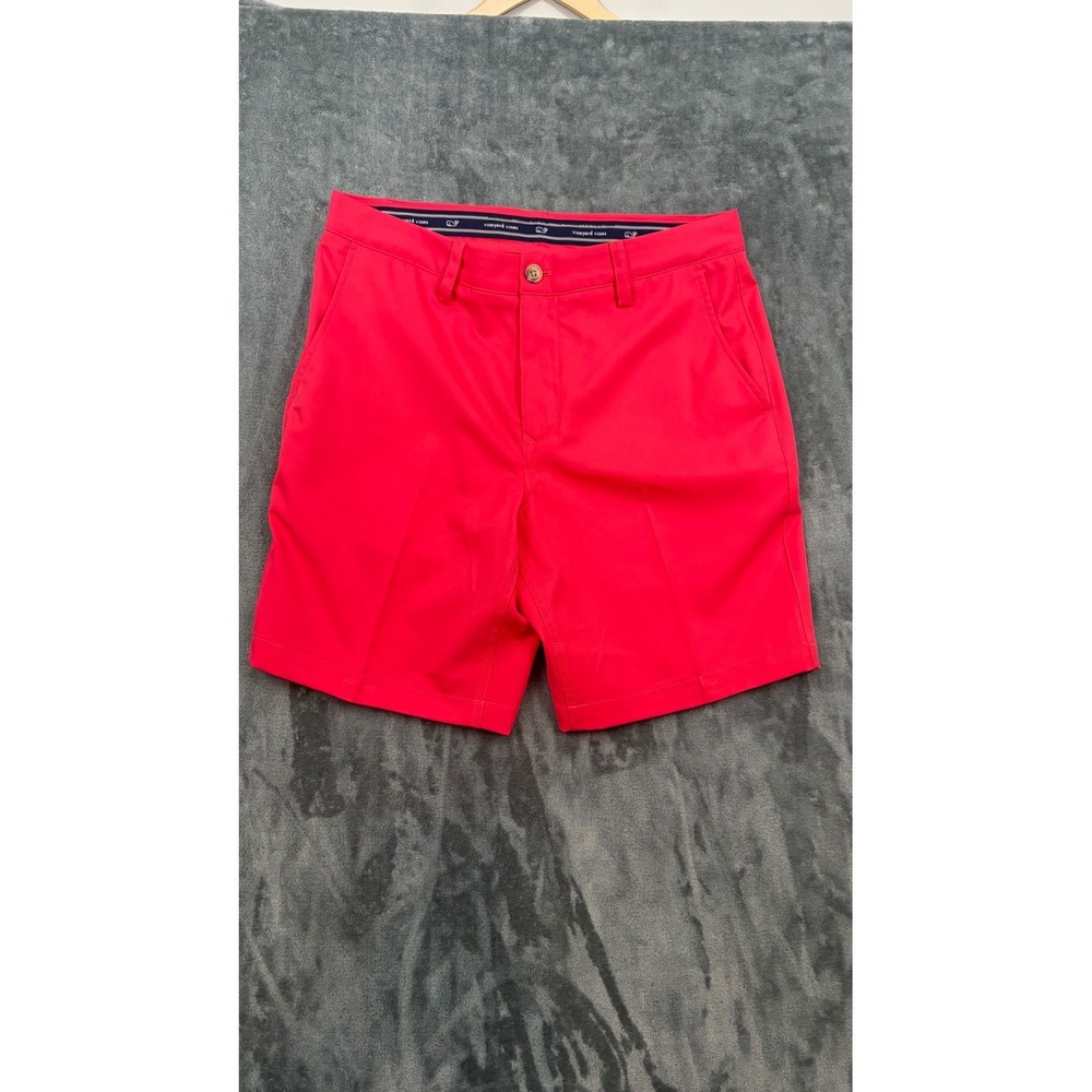 Vineyard Vines Links Short Mens 32 Red Excellent Performance Golf